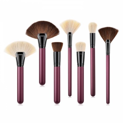 Cheap best quality 7pcs synthetic hair makeup brushes private label