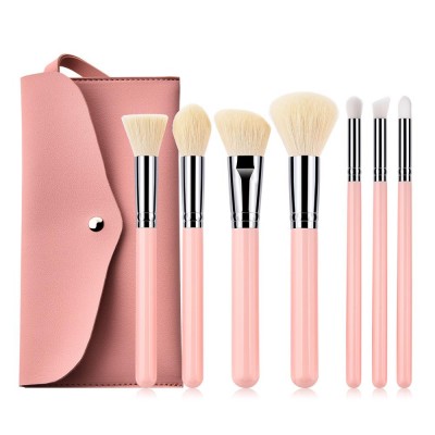 7pcs Goat Hair makeup brushes set with case OEM brush sets makeup